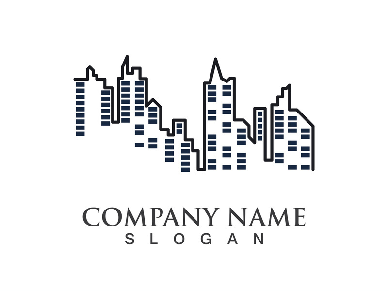 Modern city skyline vector illustration in flat design