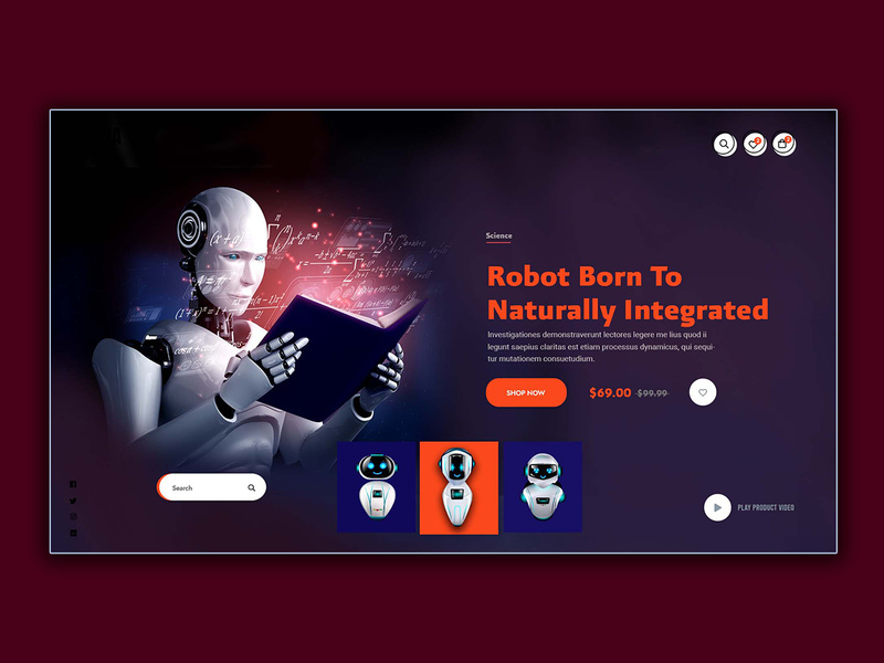 Robot Born to Integrated Landing Page