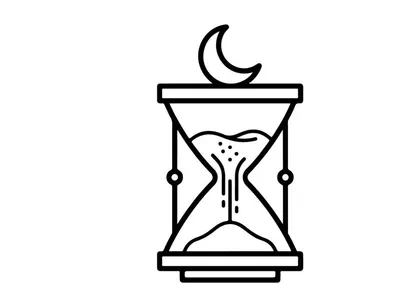 Reloj de arena con símbolo de esqueleto que representa el tiempo agotándose. Icono de reloj de arena espeluznante para cuenta regresiva de Halloween y temas de mortalidad.