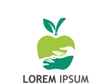 Colorful apple fruit logo design.