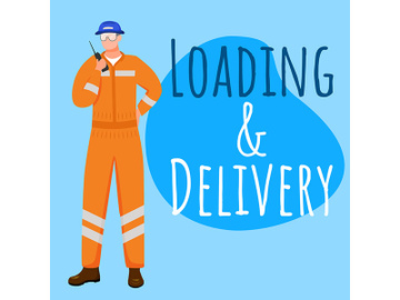 Loading and delivery social media post mockup preview picture