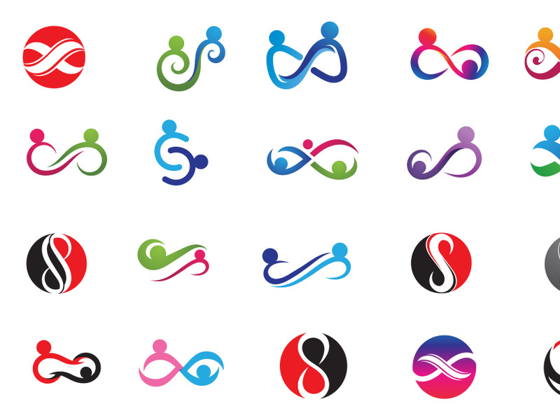 Infinity People Family Logo vector