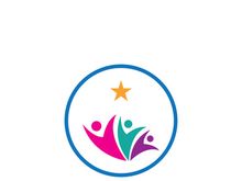 People star logo design to achieve a success or dream.
