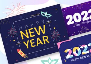 25 Happy New Year 2022 Template Illustration