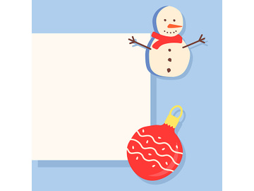 Winter season post template for social media feed preview picture