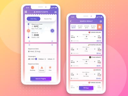 Flight Booking App Freebie