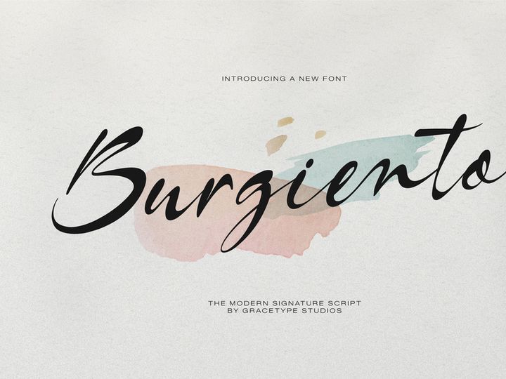 Burgiento | Modern Signature Script