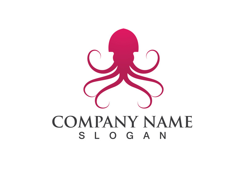 Octopus logo vector design symbol