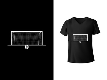 Penalty shootout vector t shirt design. Goal post vector with vector football minimal design. preview picture