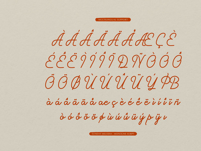 Sunday Melodia | Monoline Script Font