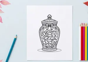 Elegant blue and white porcelain ginger jar with intricate floral design. Traditional decorative ceramic vase for home decor and interior styling.