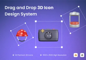 Random 3D icons