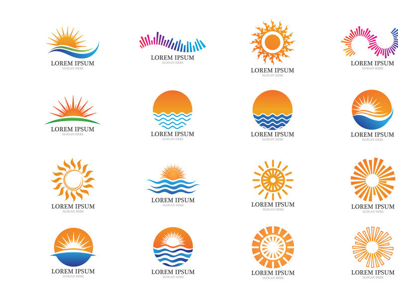 Sun And Wave logo vector