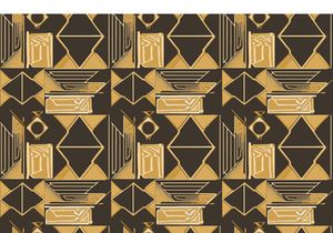 Pattern Art Deco gold
