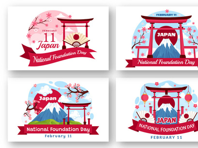 16 Japan National Foundation Day Illustration