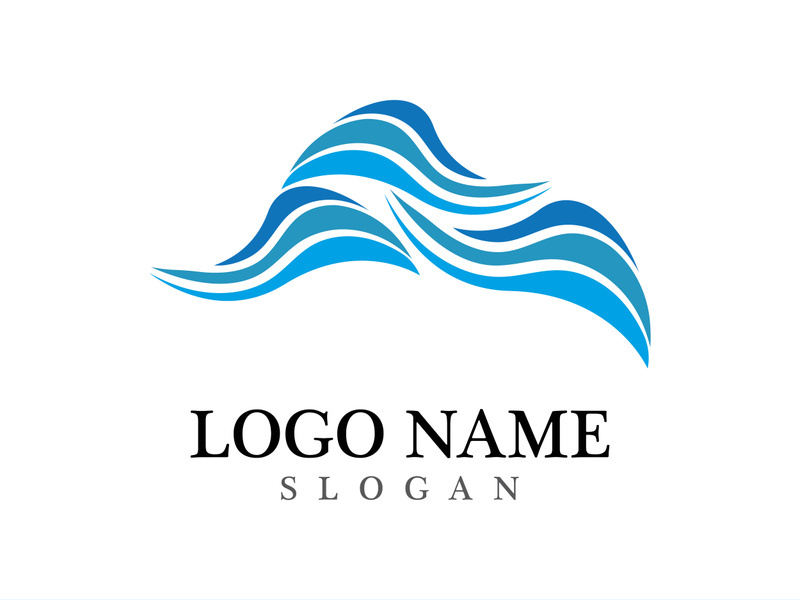 Wave beach vector illustration design logo