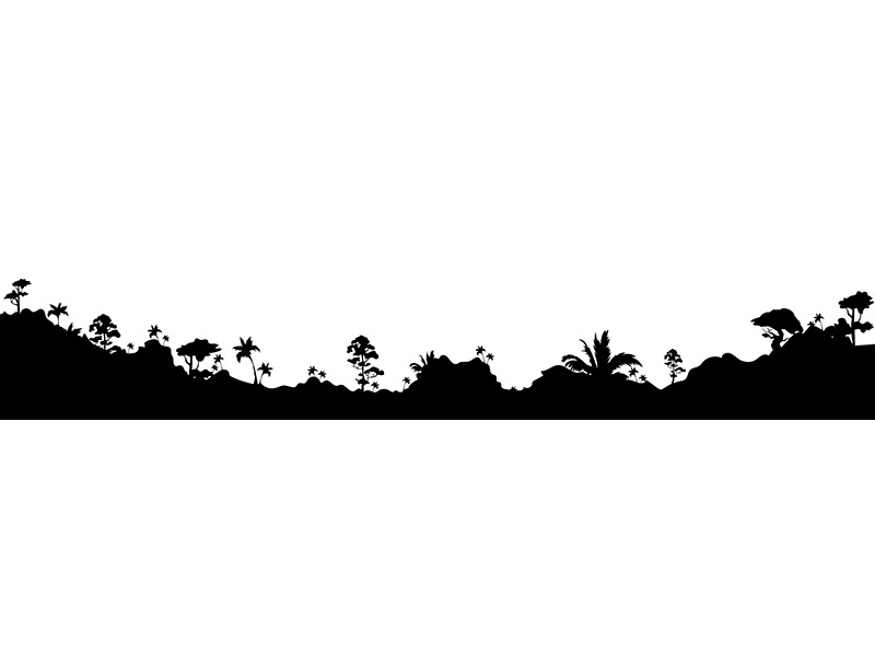 Jungle black silhouette vector illustration