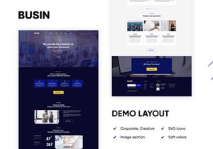 Landing Page PSD Figma Template "Busin Two"