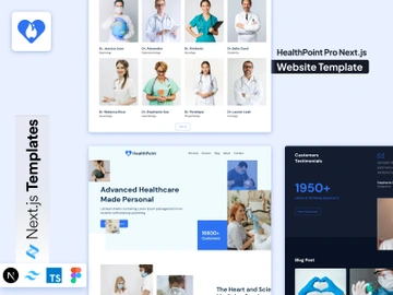 Healthpoint Pro NextJs Medical and Healthcare Website Template preview picture