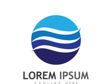 Ocean water wave wave logo design.