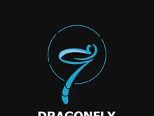 Dragonfly logo design modern and elegant minimalist color style monoline illustration