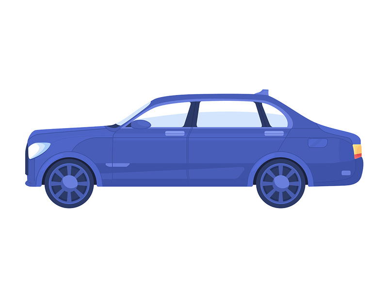 Luxury auto semi flat color vector object