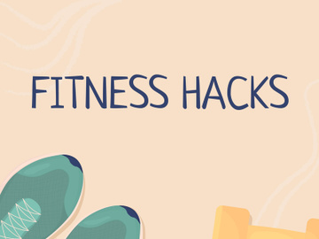 Fitness hacks card template preview picture