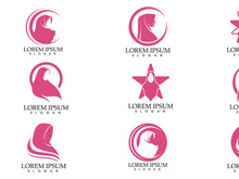 Hijab woman  logo element