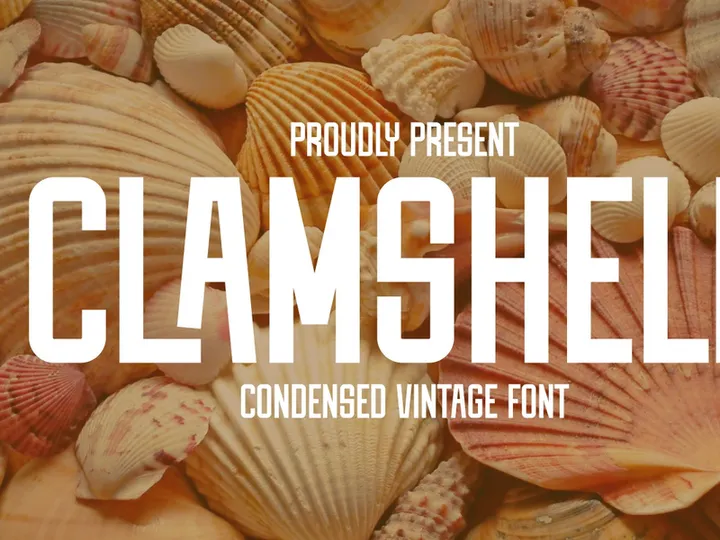Clamshell - Condensed Vintage Font
