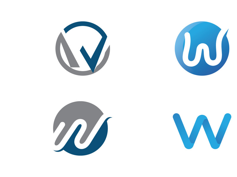 W Letter Logo Template design