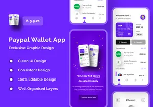 Paypal Wallet App UI Kits