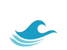 Water wave icon vector template logo