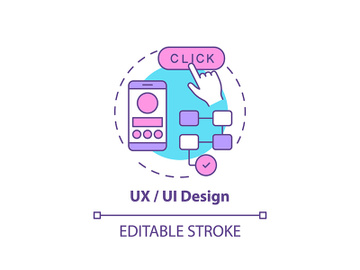 UX and UI design concept icon preview picture