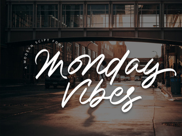 Monday Vibes - Modern Script Font preview picture