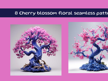 Cherry tree blooming illustration preview picture