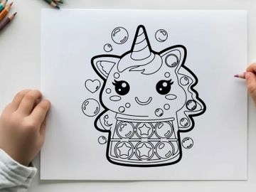 Cute cat in bathtub water splash vector illustration preview picture