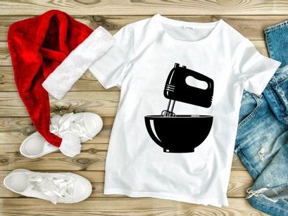 Hand Mixer and Bowl Outline Icon