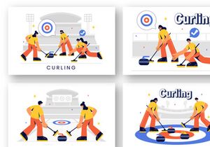 9 Curling Sport Illustration