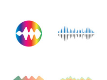 Sound waves vector illustration design template