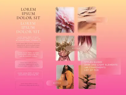 Glass Frost Feed UI Kit 01 - Free Demo