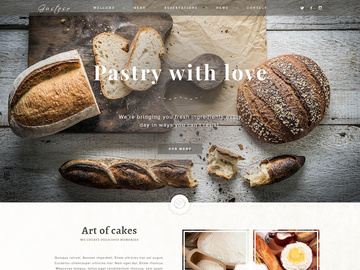 The Bakery Website - Free PSD preview picture