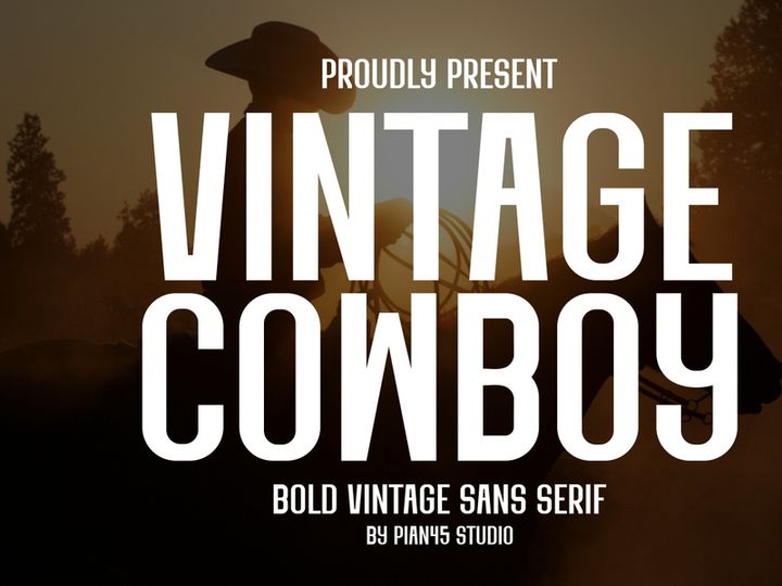 Vintage Cowboy - Bold Vintage Sans Serif