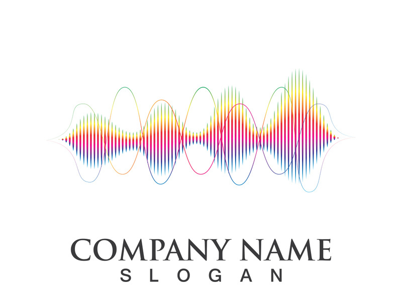 Sound waves vector illustration design template