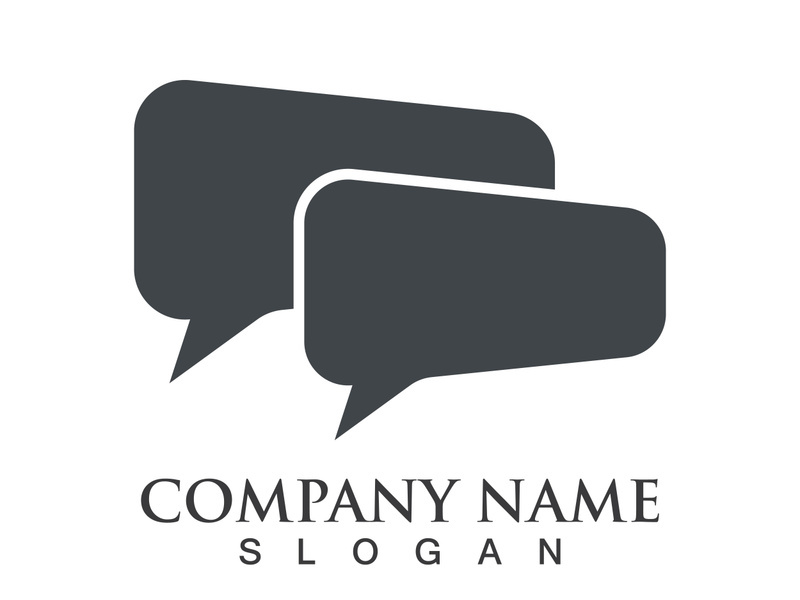 Speech bubble icon logo template vector illustration
