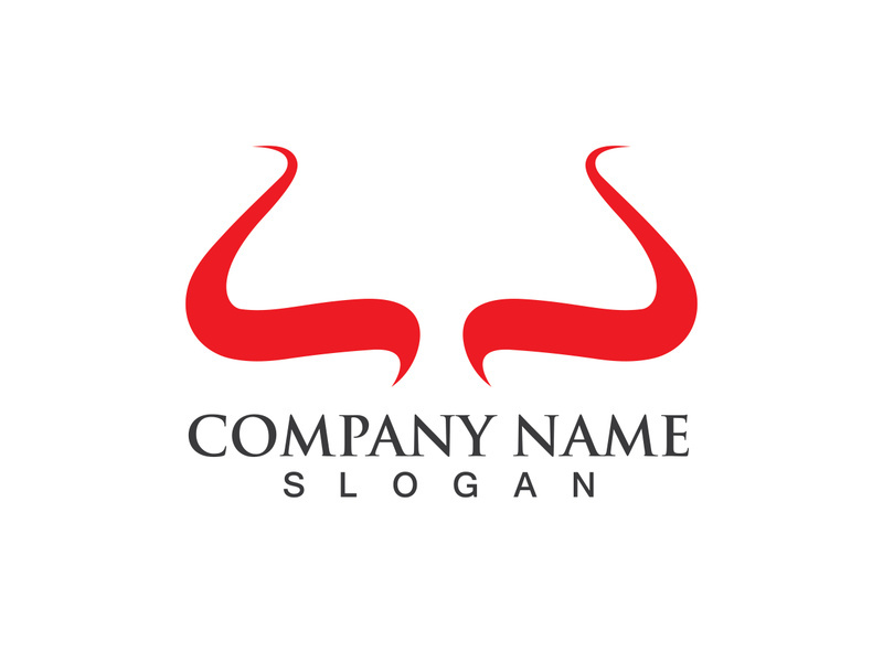 Devil horn vector icon logo design illustration template