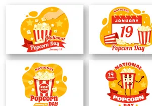12 National Popcorn Day Illustration