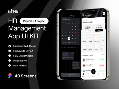 Hia - HR Management App UI KIT
