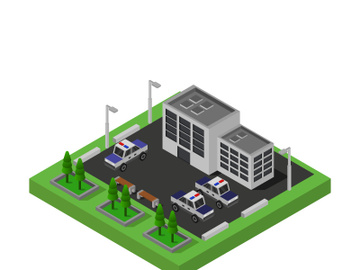 isometric police station preview picture
