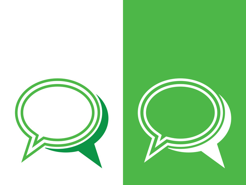 Speech bubble icon logo template vector illustration