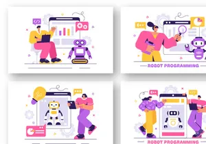 10 Artificial Intelligence Robot Programming Illustration